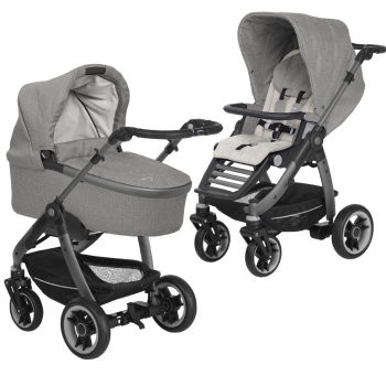 Коляска 2 в 1 Teutonia Cosmo V4 (шасси Graphite) — 6145-6145-6120 Pebble-Stone