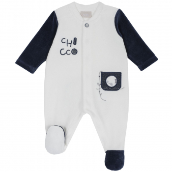 Комбинезон Chicco, принт Черно-белый, для мальчиков, цвет белый (ошибка)