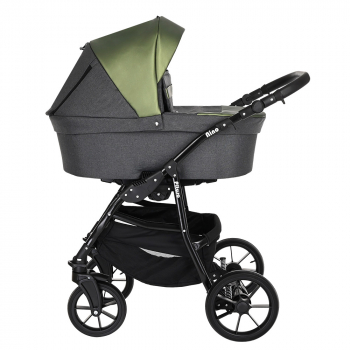 Коляска 2 в 1 PITUSO Nino — Antracyt+Кожа Metalic Olive