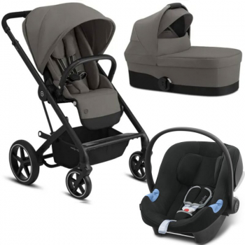 Коляска 3 в 1 Cybex Balios Lux BLK — Soho Grey