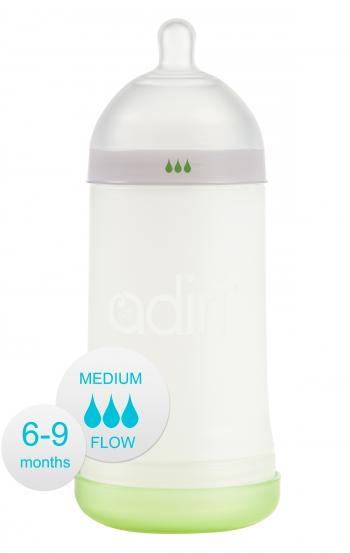 Бутылочка Adiri NxGen Medium Flow (6-9 мес., 281 ml) — White