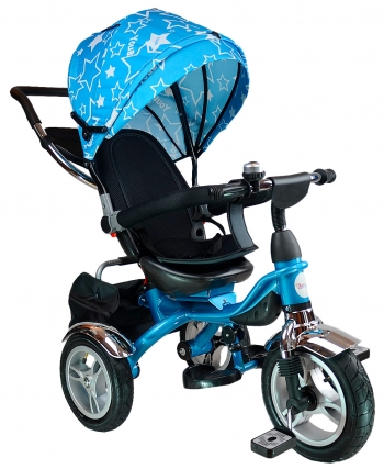 Велосипед детский трехколёсный Farfello TSTX6688-4 — голубой со звёздами