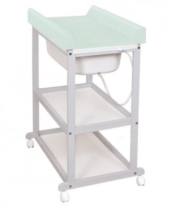 Пеленальный стол Ceba Baby Laura с матрасиком CARO — Стол White Матрасик Mint