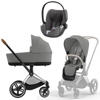 Коляска 3 в 1 Cybex Priam IV Chrome Brown и автокресло Cloud T i-Size Plus