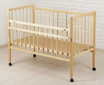 Детская кроватка Farfello Колибри - Мини ПЛК — натуральный