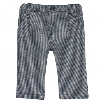 Брюки Chicco, принт Мелкая клетка, для мальчиков, цвет тёмно-синий