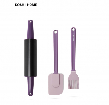 Набор для выпечки DOSH | HOME VELA скалка, лопатка, кисточка, 3 предмета