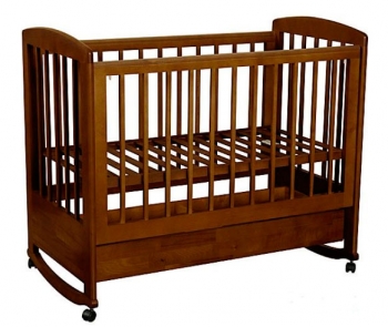 Детская кроватка Кубаньлесстрой Ромашка АБ 16.1 — Орех