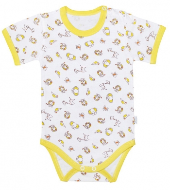 Комбинезон\Боди корот. рукав с плеч. заст. Веселый малыш 