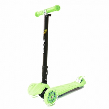 Трехколесный самокат Hubster Plus Flash — зеленый