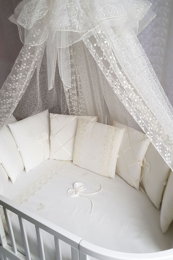 Комплект постельного белья Eco Line Бабочка (18 предметов) — Бежевый