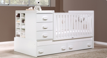 Детская кроватка-трансформер Trama Branco Mate серия Combi XL —  1