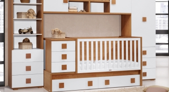 Детская кроватка-трансформер Trama Cerezo/Branco Mate серия Combi Prime — 1