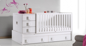 Детская кроватка-трансформер Trama Branco Mate серия Combi Prime — 1