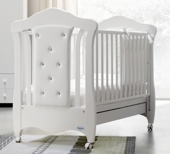 Детская кроватка-качалка Baby Italia Mimi Pelle — Белый (Bianco)