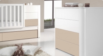 Детская кроватка-трансформер Trama Branco Brilho/Terra Brilho серия Combi Arc — 3