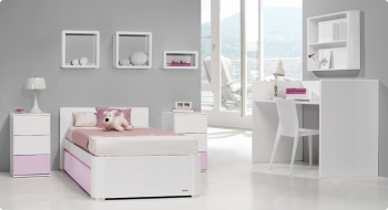 Детская кроватка-трансформер Trama Branco Brilho/Malva Brilho серия Combi Arc — 2