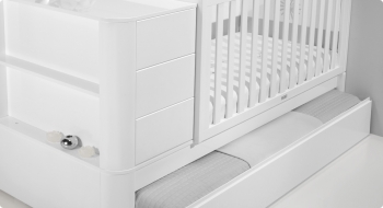 Детская кроватка-трансформер Trama Branco Brilho серия Combi Arc — 3