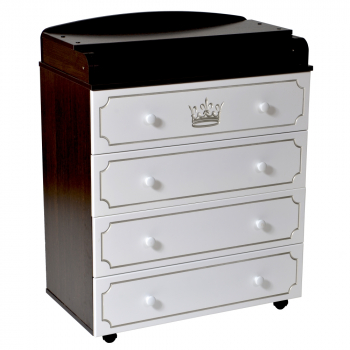 Пеленальный комод Антел Nikol 800/4 МДФ — Венге/Белый