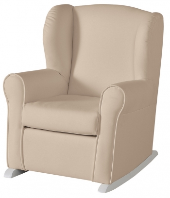 Кресло-качалка Micuna Mini Wing/Nanny — White/Beige Leatherette