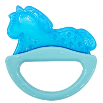 Погремушка с эластичным прорезывателем Canpol арт. 13/107, 0+ мес., лошадка — голубой