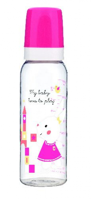 Бутылочка Canpol Sweet fun тритановая, с сил. соской, 250 мл, 12+ мес., арт. 11/840 — розовый