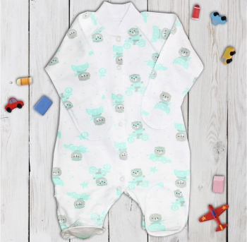 Комбинезон реглан с закрытыми ручками Веселый малыш 