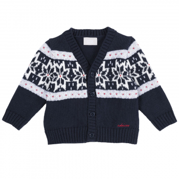 Кардиган Chicco с узором, цвет тёмно-синий