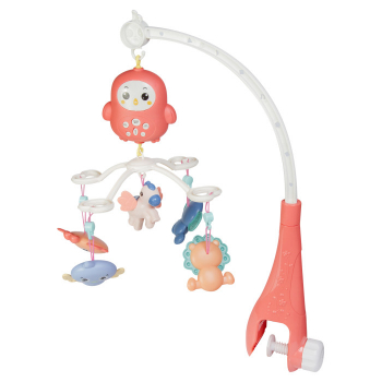 Мобиль Uviton Музыкальная карусель с пультом Птички арт. 0250 — Красный