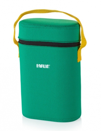 Термосумка для бутылочек на 2 бутылочки Farlin (текстиль) — Зеленый