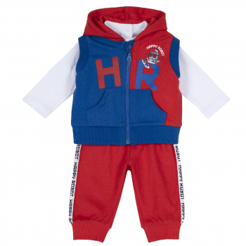 Спортивный костюм Chicco принт Happy Robot, для мальчика, цвет красный