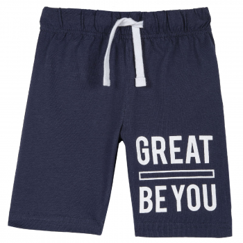 Шорты Chicco для мальчиков, с надписью Great be you, цвет тёмно-синий