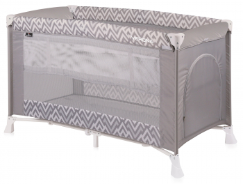 Манеж-кровать LORELLI Verona 2 — Серый / Grey Lines 1941