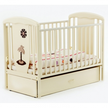 Детская кроватка Papaloni (Папалони) Vitalia — Светлый орех/Гоголь-Моголь