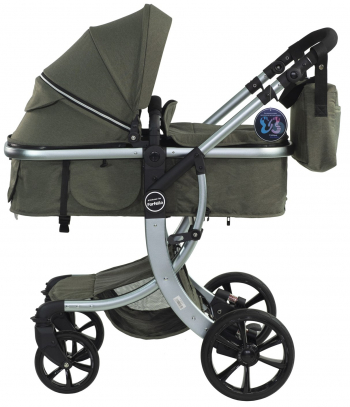 Коляска трансформер Farfello Aimile Silver — оливковый