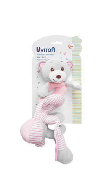 Игрушка-спиралька Uviton Мишка арт. 0124 — Розовый