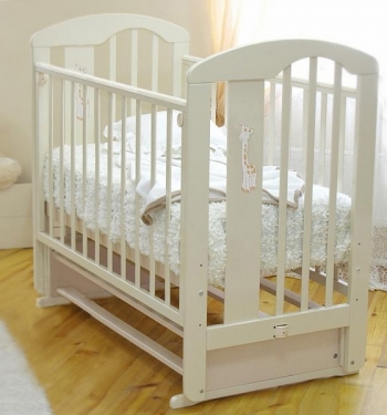 Детская кровать-качалка Можга Агата С 718 — слоновая кость