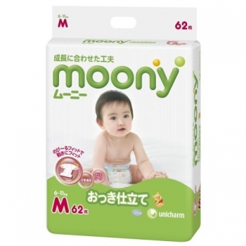 Подгузники Moony 6-11 кг. 62 шт. (M)