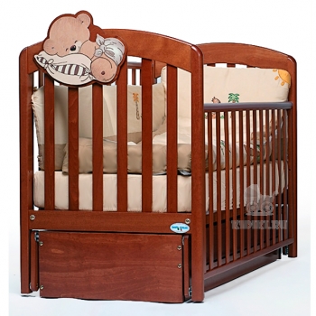 Детская кроватка-маятник Baby Italia Leo —  Орех