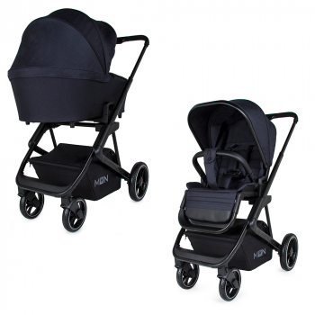 Коляска 2 в 1 Moon Style — Navy Melange (333) 2020