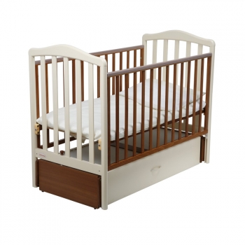 Детская кроватка Papaloni (Папалони) Винни Маятник —  светлый орех/слоновая кость