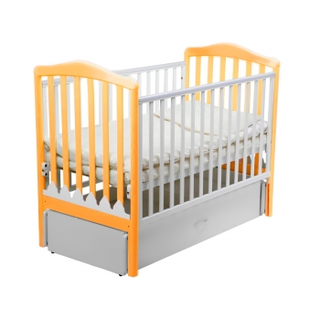 Детская кроватка Papaloni (Папалони) Винни Маятник —  белый/желтый