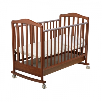 Детская кроватка Papaloni (Папалони) Винни качалка —  темный орех