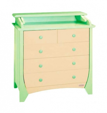 Пеленальный комод Papaloni Olivia 760 —  салатовый/слоновая кость