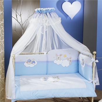 Комплект постельного белья Feretti Sestetto Long Rabbit (6 предметов) — голубой