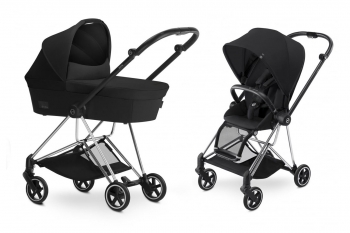 Коляска 2 в 1 Cybex MIOS (шасси Chrome) — Stardust Black