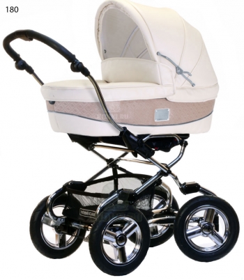 Коляска для новорожденных Bebecar Stylo AT Chrome Leather (Кожа) — 180