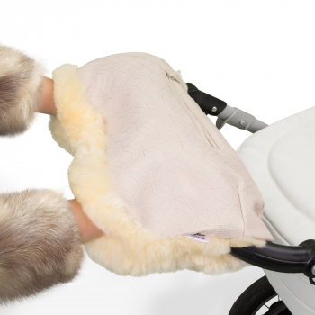 Муфта для рук на коляску Esspero Julia (Натуральный мех) — Cream