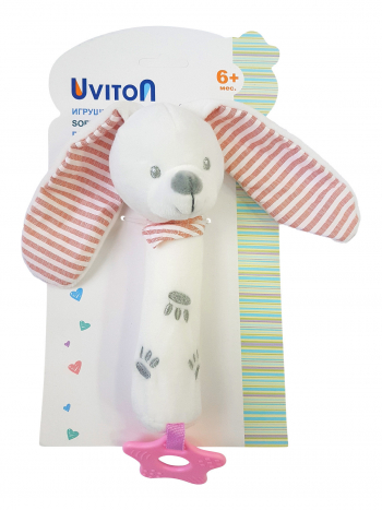 Игрушка-пищалка Uviton Baby bunny арт. 0202 — Розовый