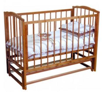 Детская кроватка Красная звезда (Можга) Кристина С 619 (маятник) — Красно-коричневый